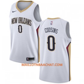 Maillot NBA New Orleans Pelicans DeMarcus Cousins 0 Nike 2017-18 Blanc Swingman - Homme